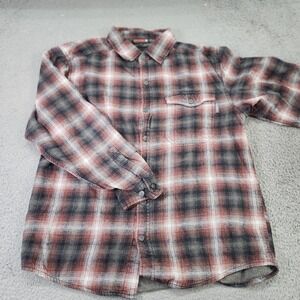 Wolverine Shirt Mens Large Red Plaid Lined Flannel Long Sleeve Button Front